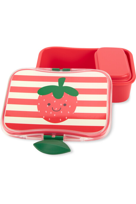 Tupper 2 en 1 Para Niños Diseño Frutilla Sin color