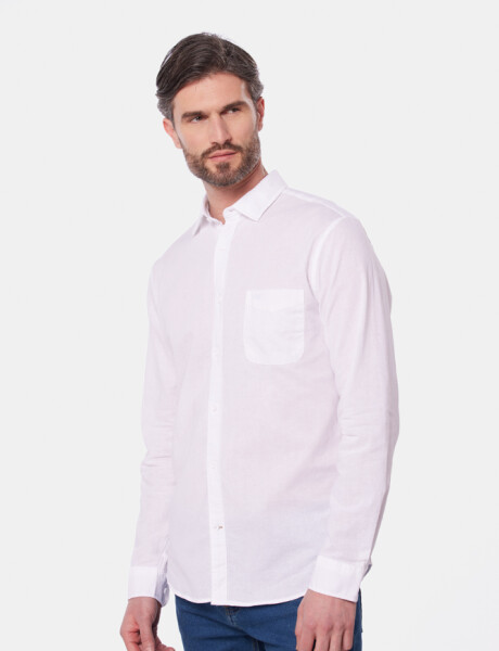 CAMISA DE LINO Blanco