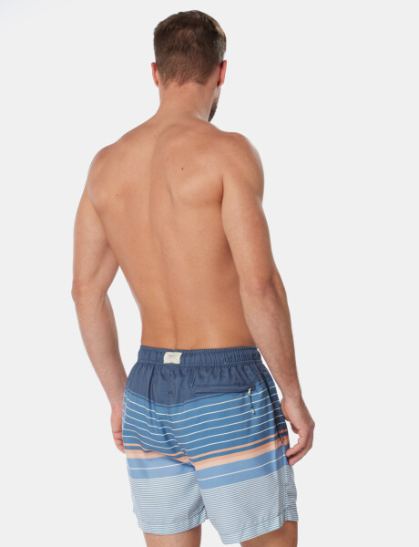 SHORT DE BAÑO RAYADO Azul