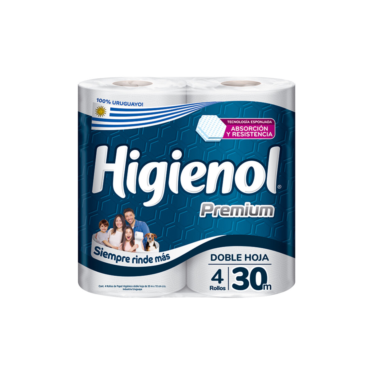Papel Higiénico Higienol Premium 30 Mts. 4 Uds. 