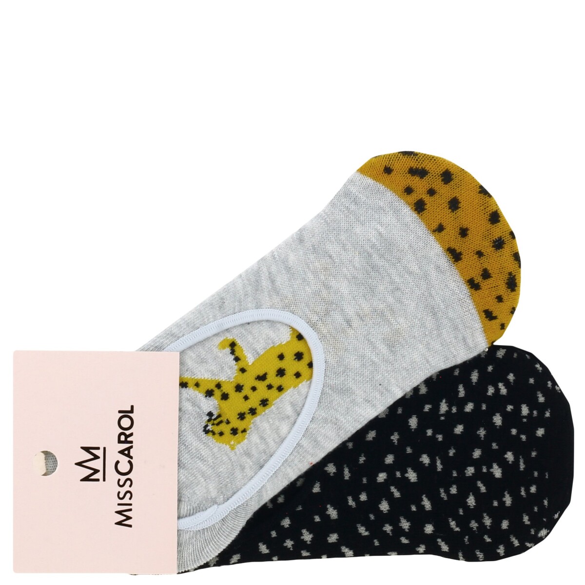 Medias de Mujer Miss Carol Media pack x2 print leopardo - Gris - Negro 