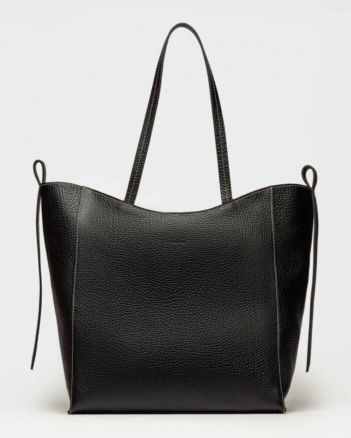 Shopper Cadiz en cuero graneado Negro