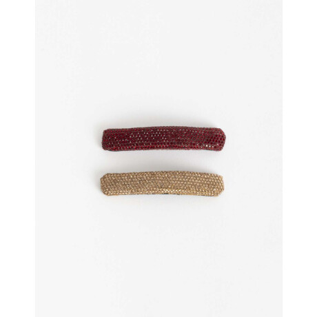 Set De Hebillas Francesas Combinacion Marmol