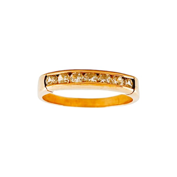 Anillo Medio Sin Fin-Oro bajo-Piedra Zirconia-AN8003 conpiedra
