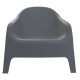 4 Sillones Skarpo + Mesa redonda Puket GRIS