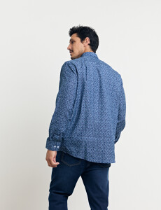 012667 CAMISA HARRINGTON LABEL Azul Osc/bla