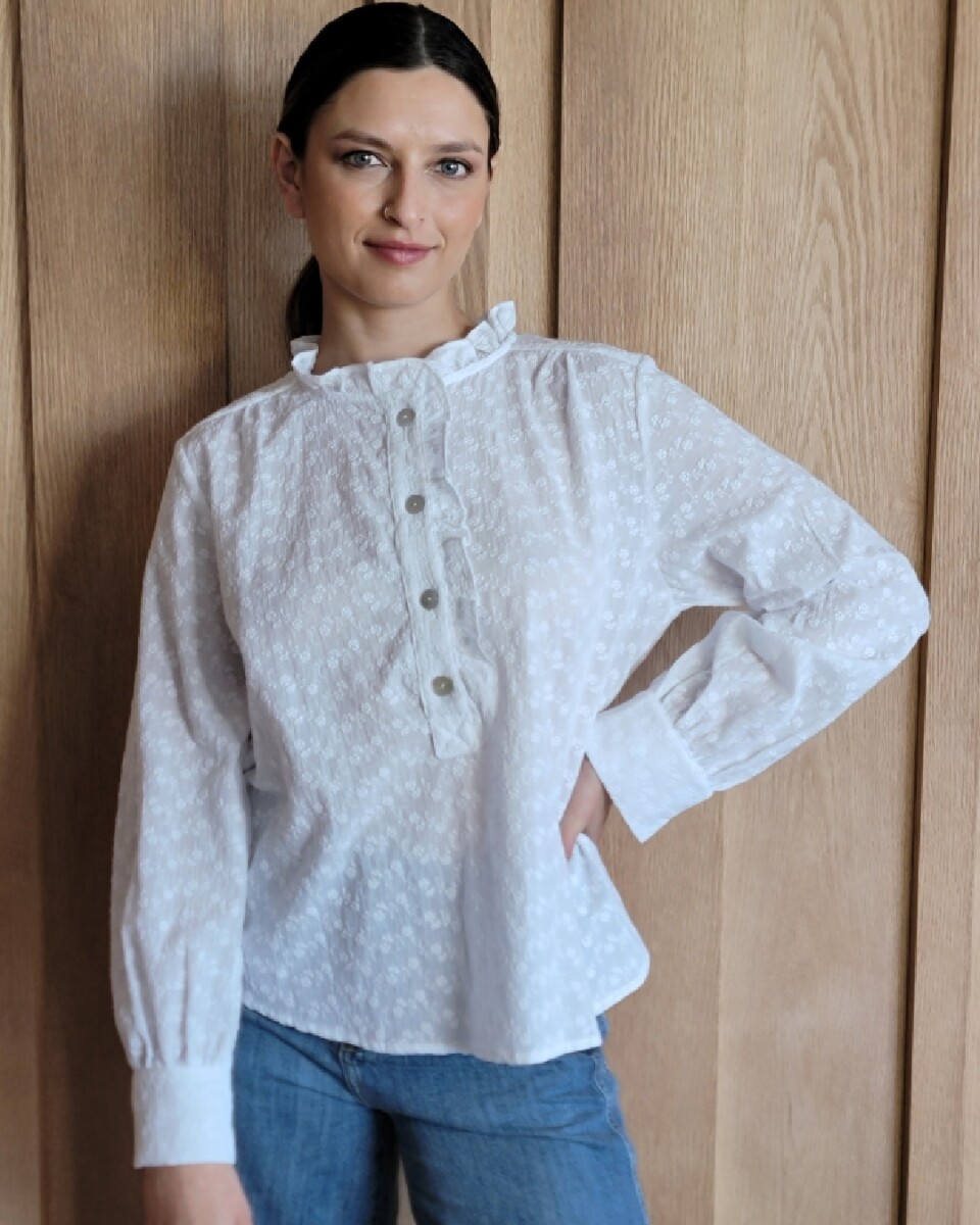 Blusa Sur - Broderie flor 