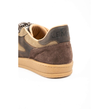 Zapatilla Cuero Combinada Vison