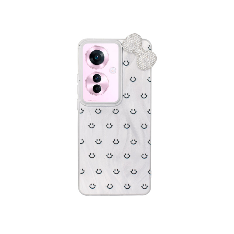 Protector para Oppo Reno 11 F 5G diseño caritas con moña Protector Para Oppo Reno 11 F 5g Diseño Caritas Con Moña