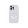 Protector iPhone 15 Pro diseño corazon 3D color plata Protector Iphone 15 Pro Diseño Corazon 3d Color Plata