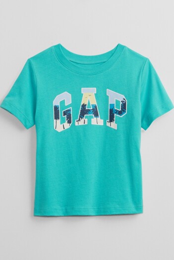 Remera Logo Gap Toddler Niño Aqua Tropic