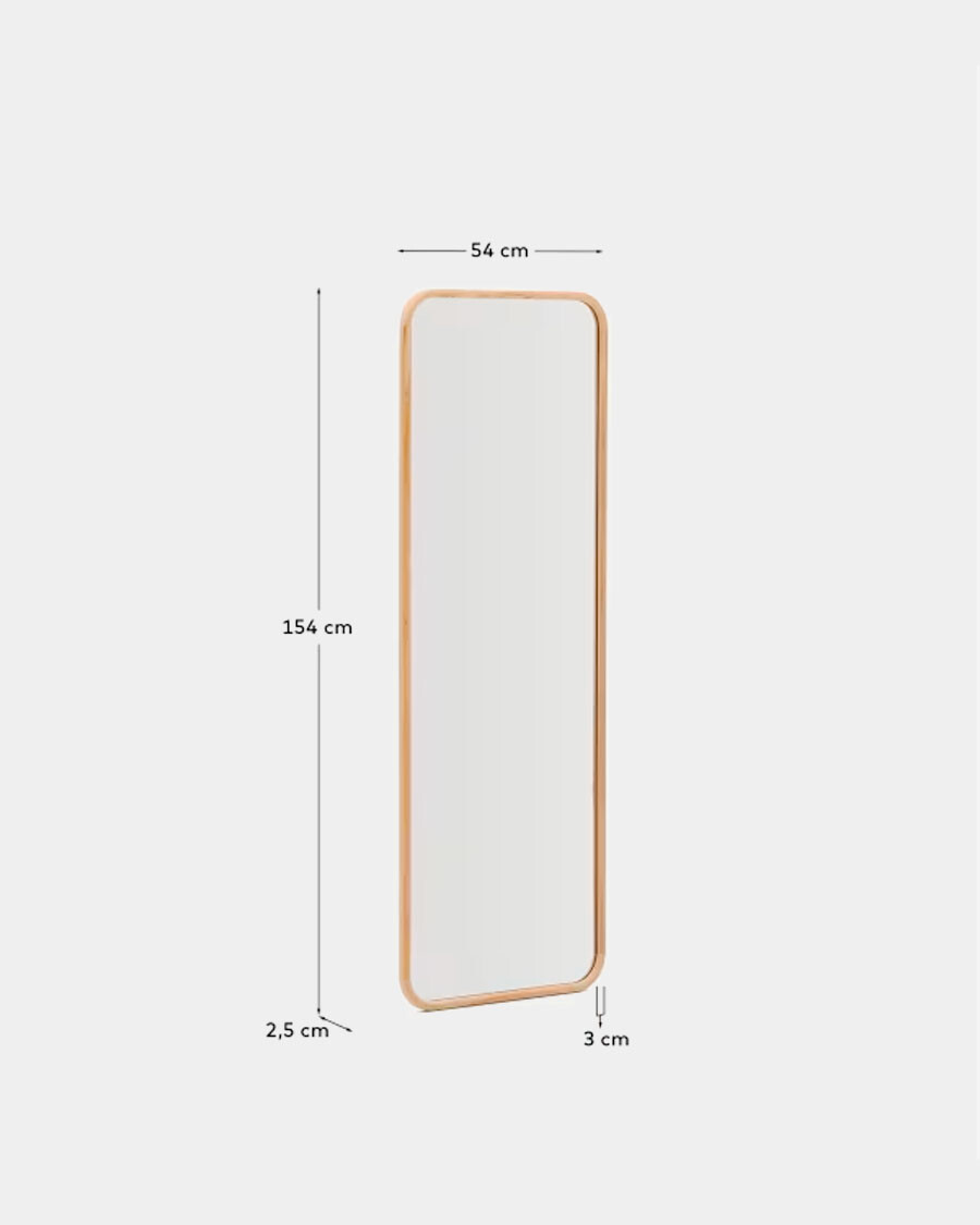 Espejo Milsa de madera de teca 54 x 154 cm FSC 100% Espejo Milsa de madera de teca 54 x 154 cm FSC 100%