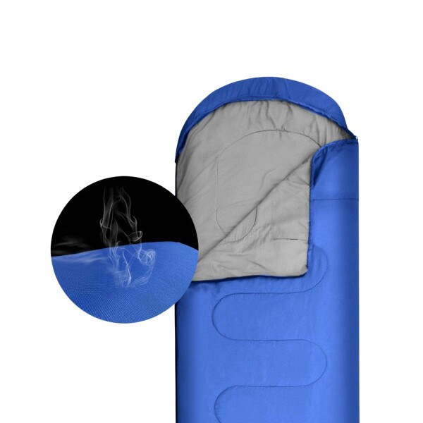 Sobre de Dormir con Capucha Saco de 2 M Aislante Para Camping Color Azul Sobre de Dormir con Capucha Saco de 2 M Aislante Para Camping Color Azul