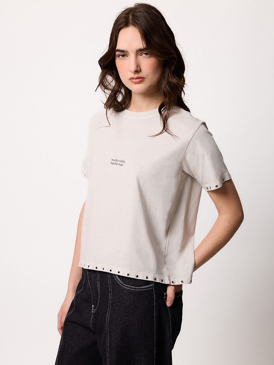 T-SHIRT M/C CIELITO DIXIE Gris Claro