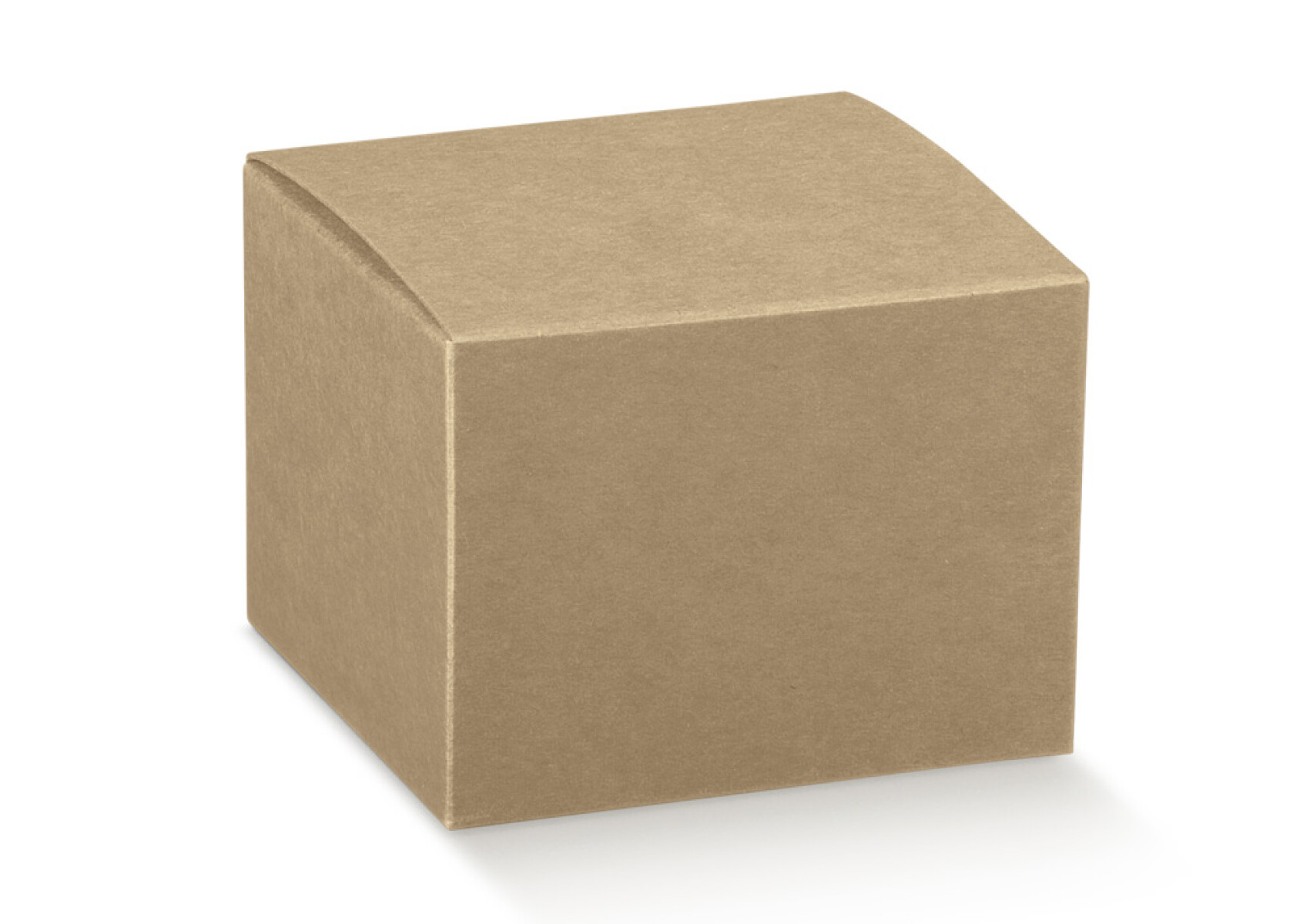 Caja plegable 12x12x10 cm. - KRAFT MARRON 