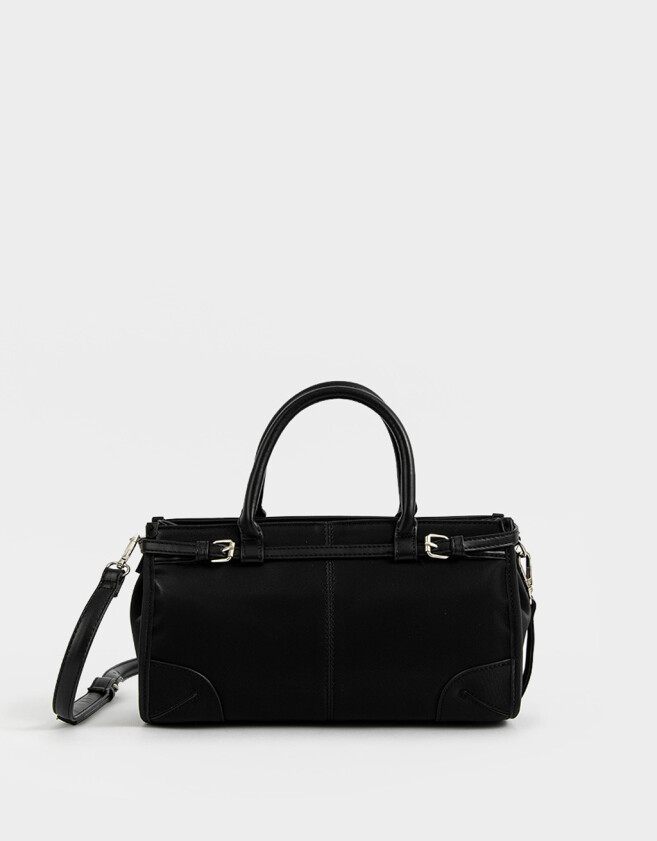 Bowling Cartera Bowling Con Hebillas - Negro