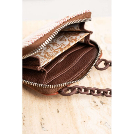 Cartera Con Cadena Terracota