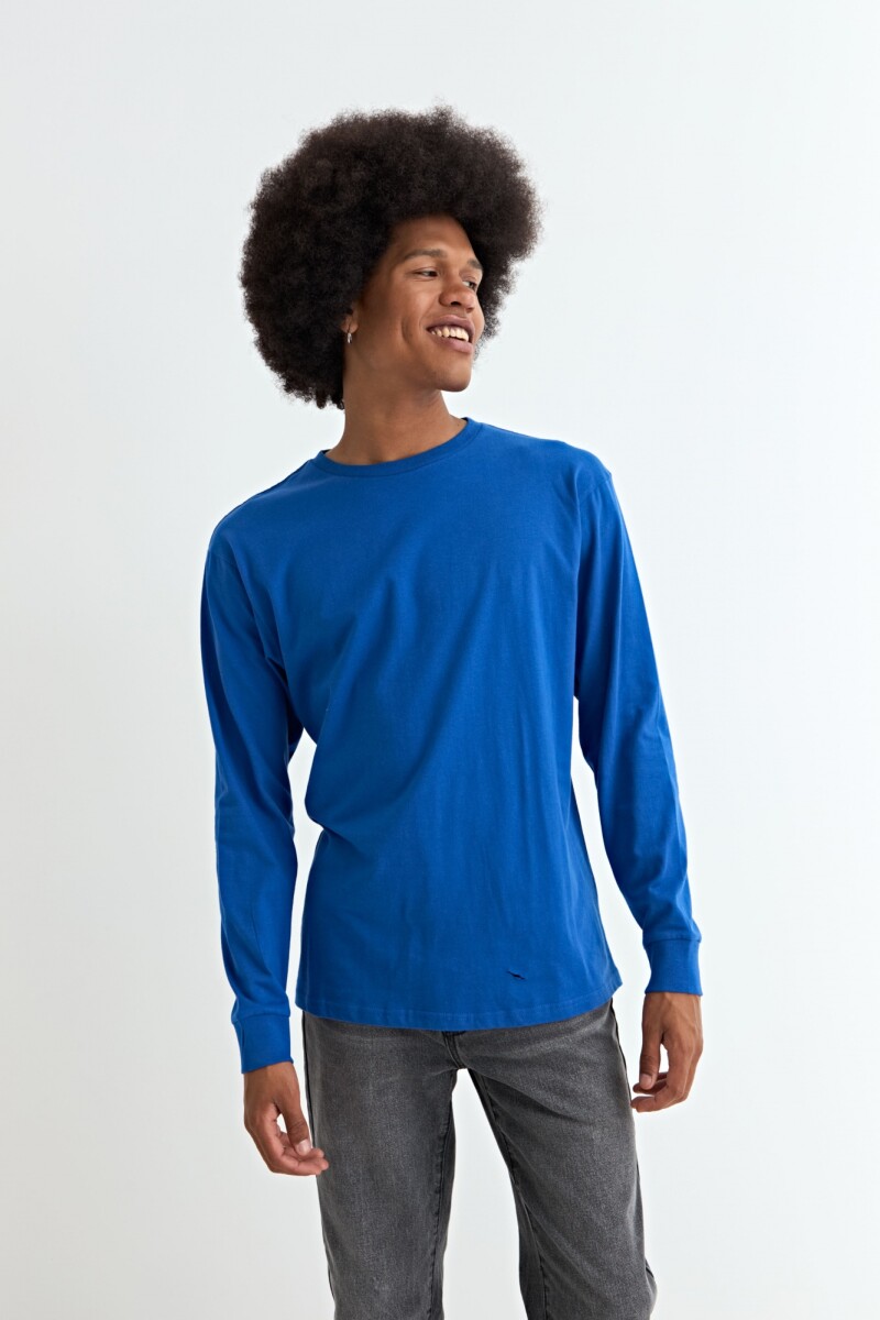 Remera cuello redondo - Azul 