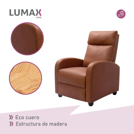 Sillón Reclinable Charlton Butaca Sofa Living Marrón
