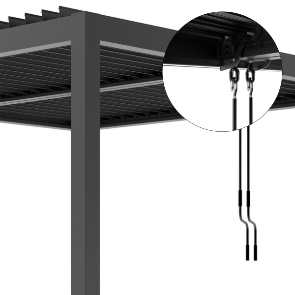 Pergola Moderna Aluminio Regulable 3x3 Desague Incl Patio AX Pergola Moderna Aluminio Regulable 3x3 Desague Incl Patio AX