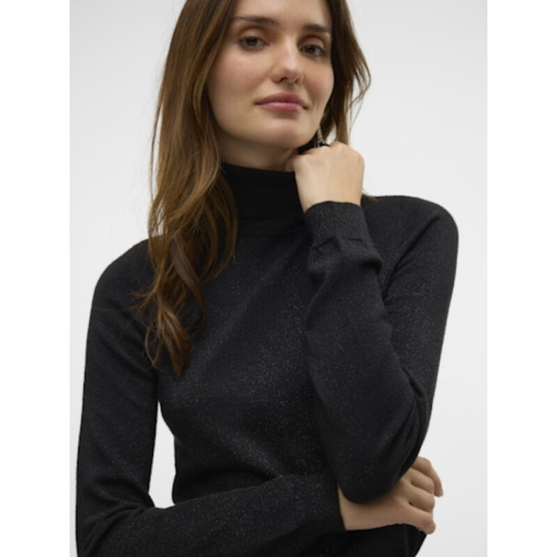 VMHAPPYGLITTER LS ROLLNECK PULLOVER BOO B-15 1 Black/Detail W. DTM L