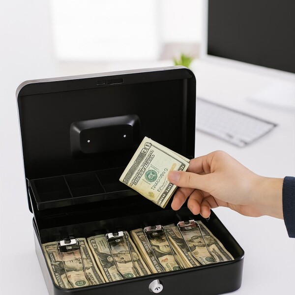 Caja/Cofre Registradora Con Divisiones Y Llaves Caja/Cofre Registradora Con Divisiones Y Llaves