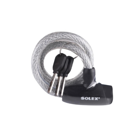 Candado Linga Con Llave Para Moto (1 Mt Largo) - Solex - Color Gris Candado Linga Con Llave Para Moto (1 Mt Largo) - Solex - Color Gris