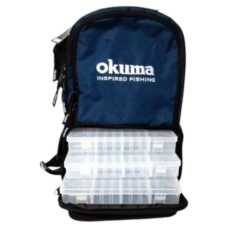 Bolso Mochila De Pesca Okuma Con Bandejas Bolso Mochila De Pesca Okuma Con Bandejas