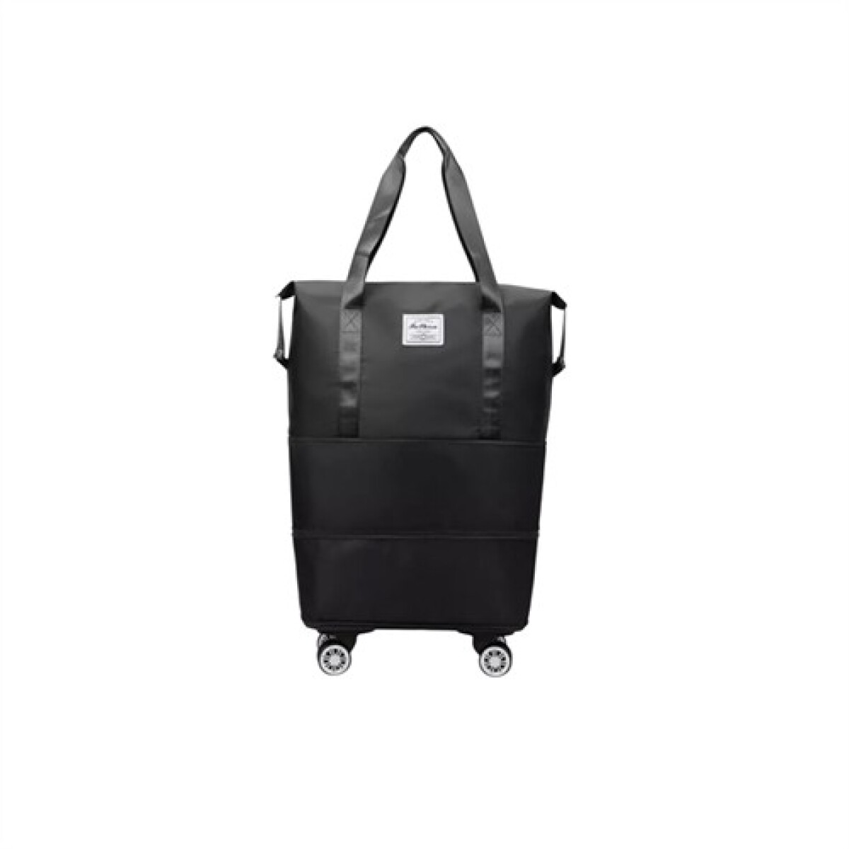 Bolsa plegable con rueditas para viaje - Negro 