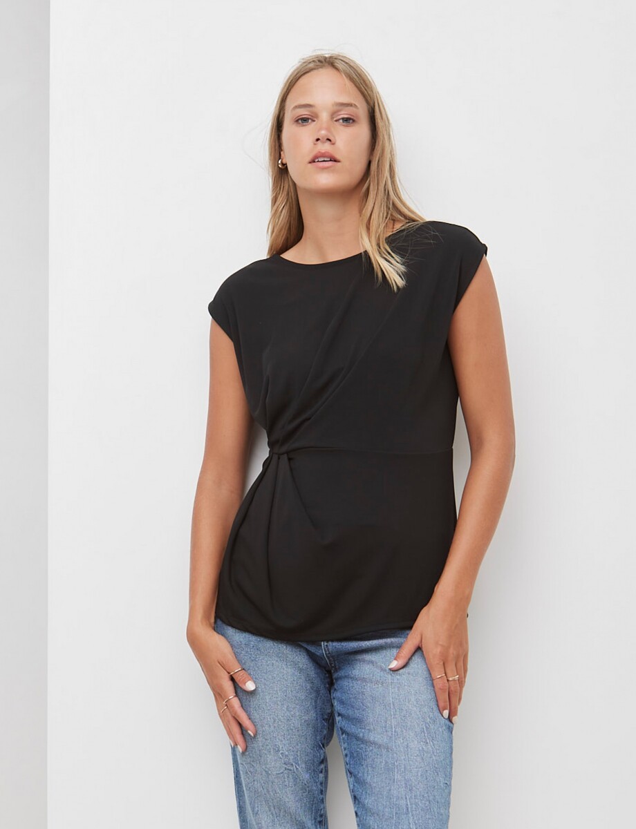 Blusa Plisada - Negro 