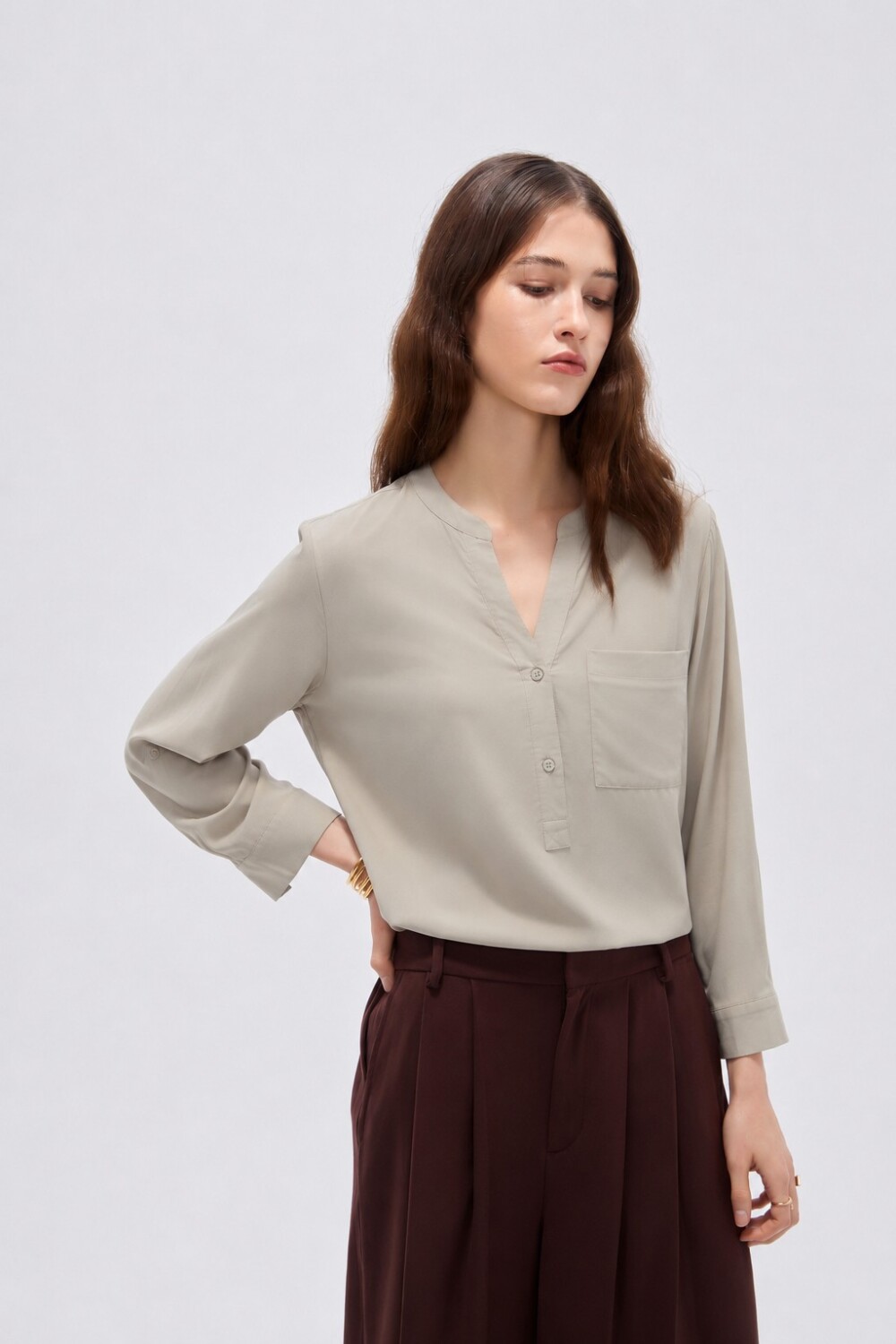 Blusa Au Verde Grisaceo