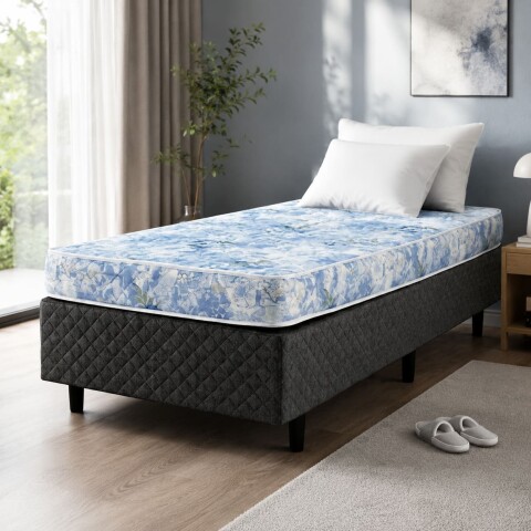 Sommier AUSTRAL - 1 Plaza - Espuma - Reversible - Suave - Base Box Madera - 80x188x53 cm Sommier AUSTRAL - 1 Plaza - Espuma - Reversible - Suave - Base Box Madera - 80x188x53 cm
