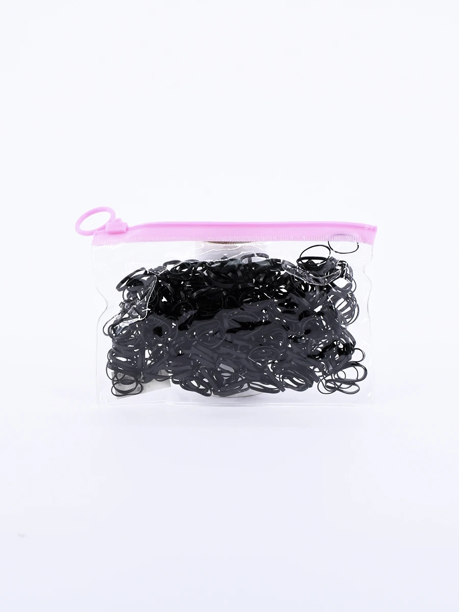 CARTUCHERA CON GOMAS PARA PELO - NEGRO 