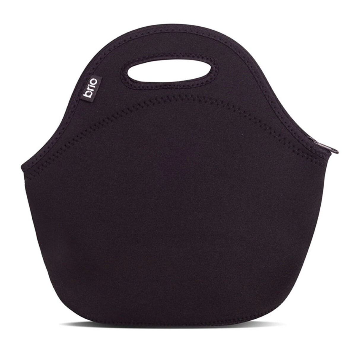 Lunchera de Neopreno Brio Bolso Térmico Bebida Comida c/ Asa - Negro Liso 