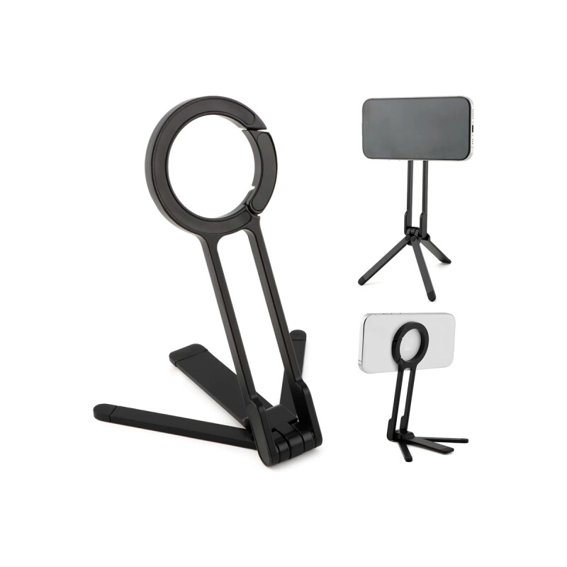 Soporte trípode para celular magnético plegable color negro Soporte Trípode Para Celular Magnético Plegable Color Negro