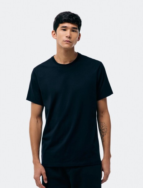 CAMISETA BÁSICA MANGA CORTA NEGRO