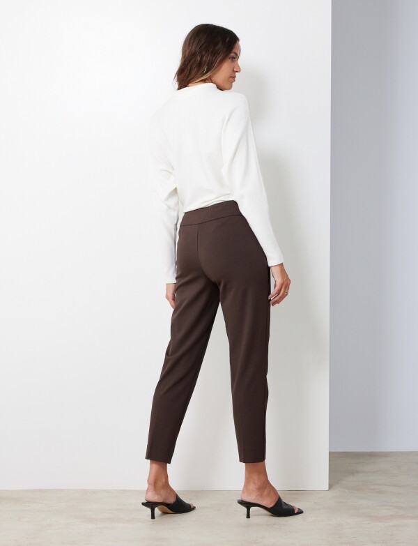 Pantalon Zips MARRON