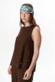 TOP LINO POCKET MARRON