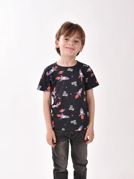 REMERA BLAST OFF NEGRO
