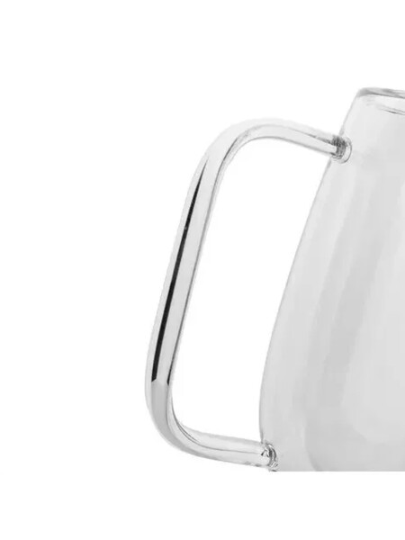 TAZA VIDRIO DOBLE FONDO PLATEADO
