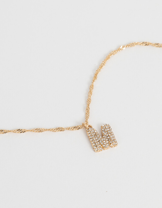 Cadena Corta con Dije De inicial Cadena Corta Con Dije De Inicial - Dorado