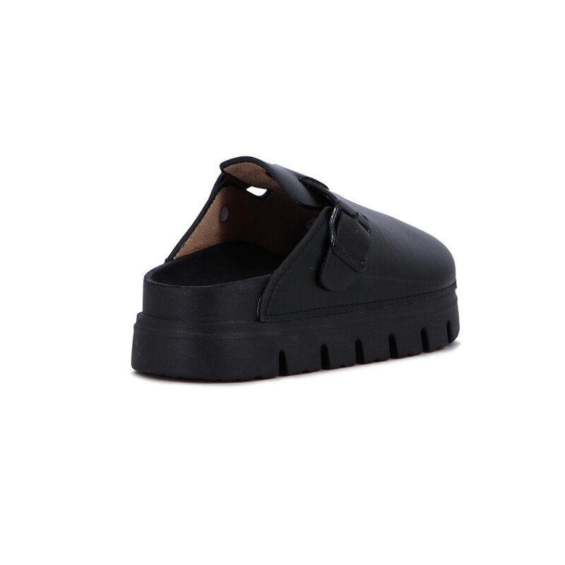 Darkness Zueco Dama Una Tira C/ Hebilla Y Plataforma - Negro Negro