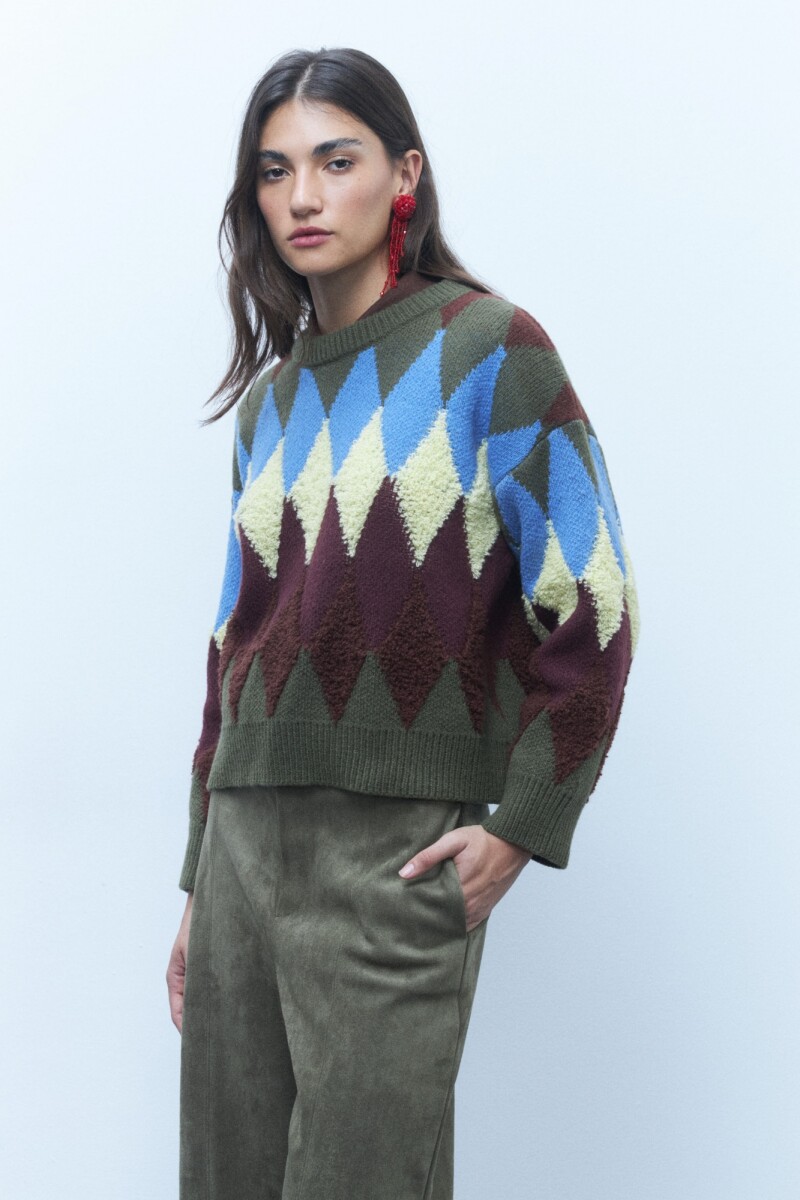 Sweater rombos verde