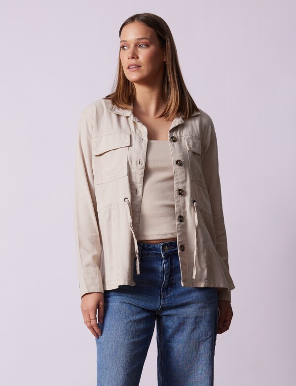 Sobrecamisa Lino BEIGE