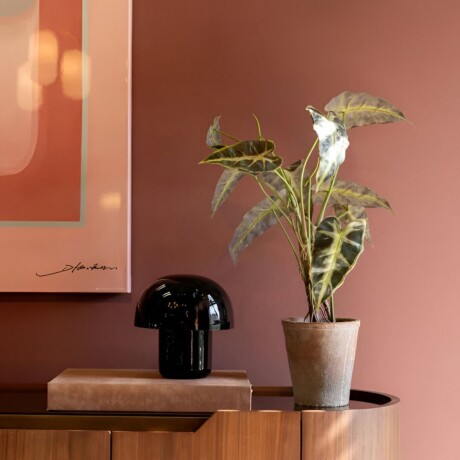 LUMINARIA DE MESA MUSHROOM SHINY Negro - -