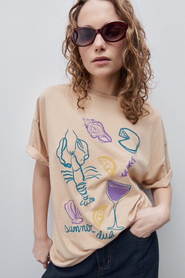 REMERA RENI Beige