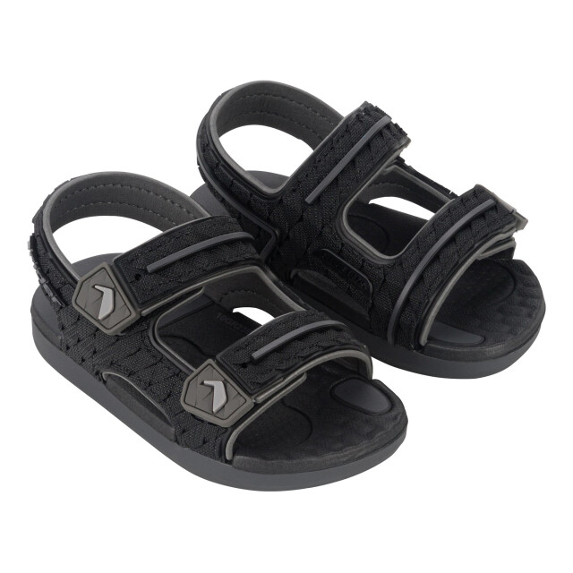 Sandalias Infantiles Rider Line Plus Kids Gris Oscuro - Negro