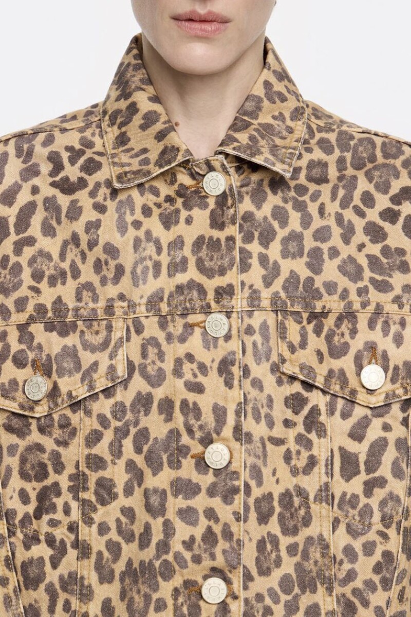 CAZADORA DENIM OVERSIZE LEOPAR Natural