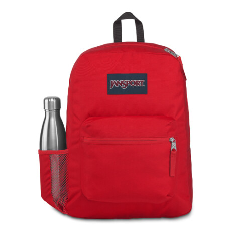 MOCHILA JANSPORT CROSS TOWN - BLACK ROJO