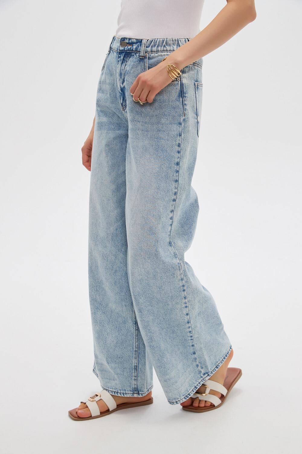 Pantalon Bausea Celeste Grisaceo